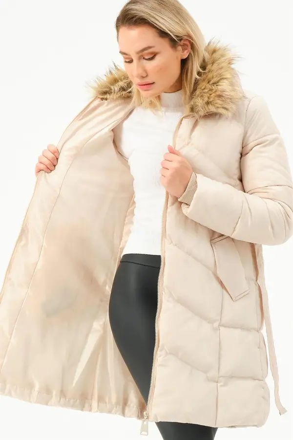 dewberry Z6767 DEWBERRY ДАМСКИ ПАЛТО-КАМЪК