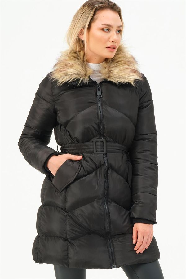 dewberry Z6767 DEWBERRY WOMEN'S COAT-BLACK