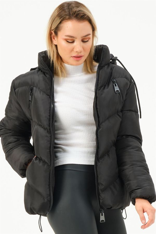 dewberry Z6769 DEWBERRY ДАМСКО ПАЛТО-ЧЕРНО