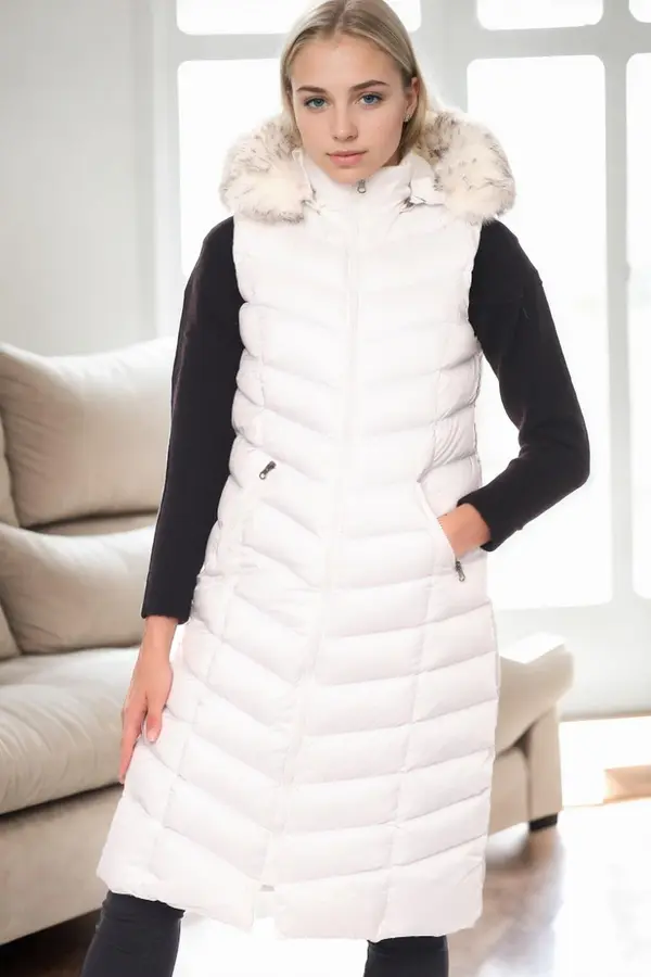 dewberry Z9684 DEWBERRY WOMEN'S VEST-WHITE