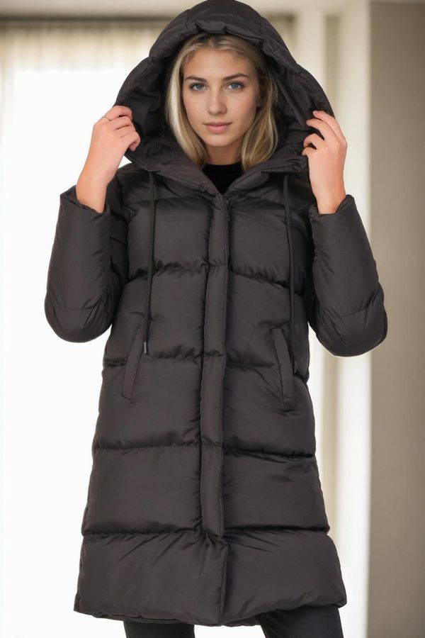 dewberry Z9687 DEWBERRY WOMEN'S COAT-BLACK