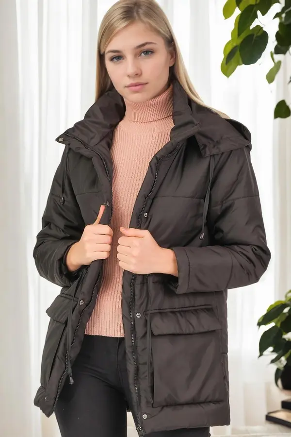 dewberry Z9703 DEWBERRY WOMEN'S COAT-BLACK