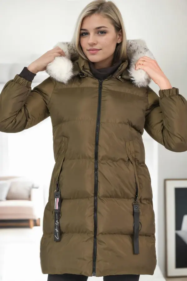 dewberry Z9705 DEWBERRY WOMEN'S JACKET-KHAKI