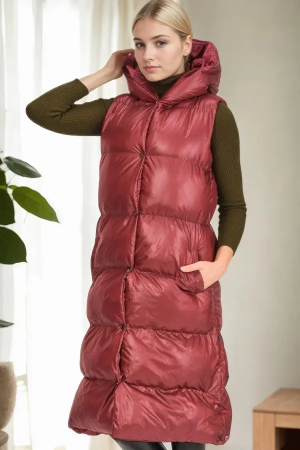 dewberry Z9734 DEWBERRY XEXESE WOMEN'S VEST-BURGUNDY