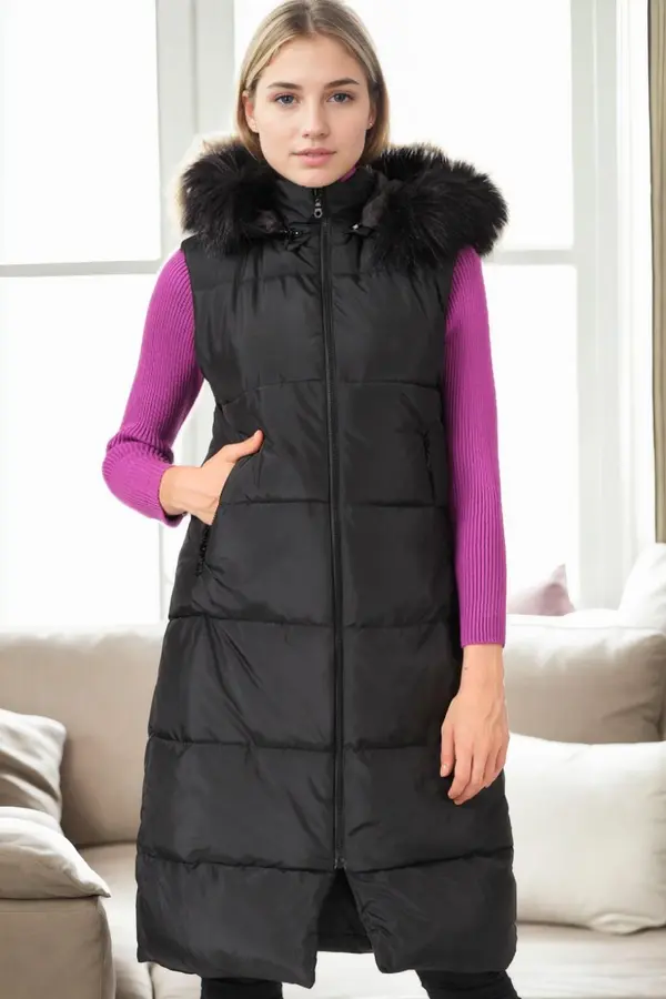 dewberry Z9741 DEWBERRY WOMEN'S VEST-BLACK