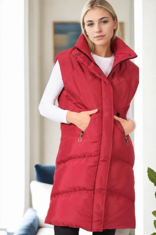 dewberry Z9743 DEWBERRY WOMEN'S VEST-BURGUNDY