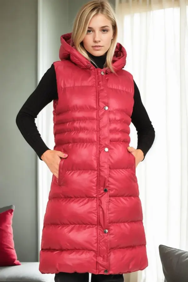 dewberry Z9757 DEWBERRY WOMEN'S VEST-BURGUNDY