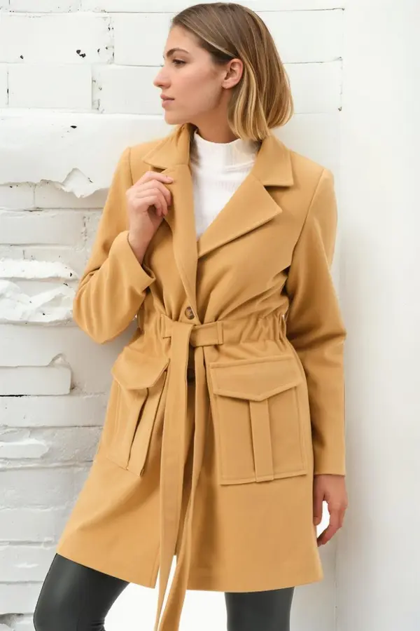 dewberry Z9778 DEWBERRY WOMEN'S COAT-CAMEL