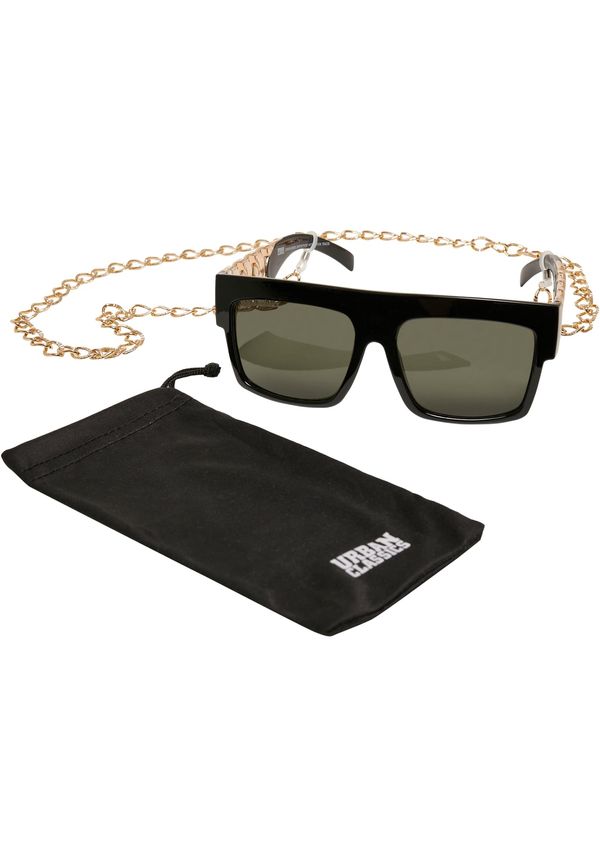 Urban Classics Accessoires Zakynthos Sunglasses with Chain - Black