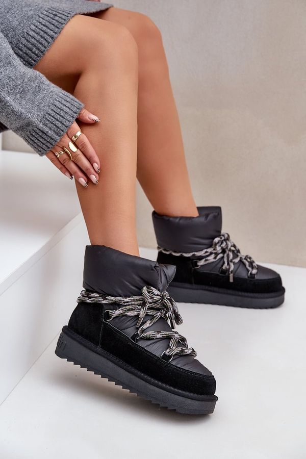 D.Franklin Замшени Снежни Боти За Жени С Дебели Връзки D.Franklin