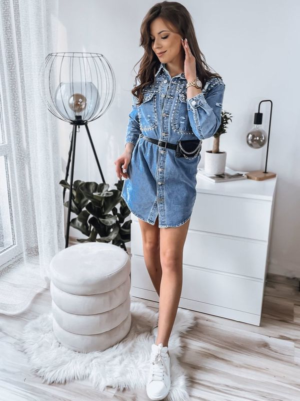 DStreet ZAVIA Light Blue Dstreet Denim Dress
