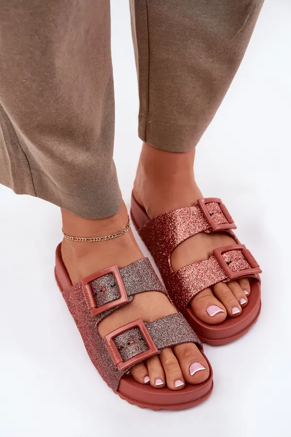 Zaxy Zaxy Парфюмирани Дамски Сандали С Блестящи И Катарами Розов ЗAXY