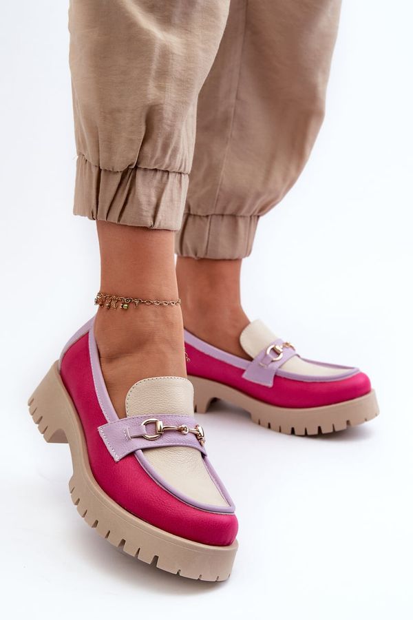 Zazoo Zazoo 3475 Дамски кожени мокасини бежови