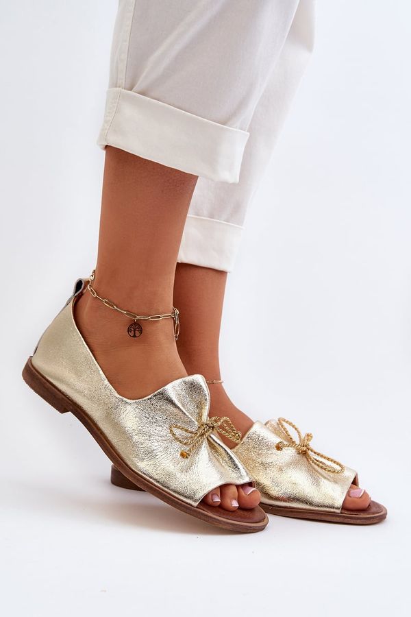 Zazoo Zazoo Кожени дамски балерини Nicole 2660/064 злато