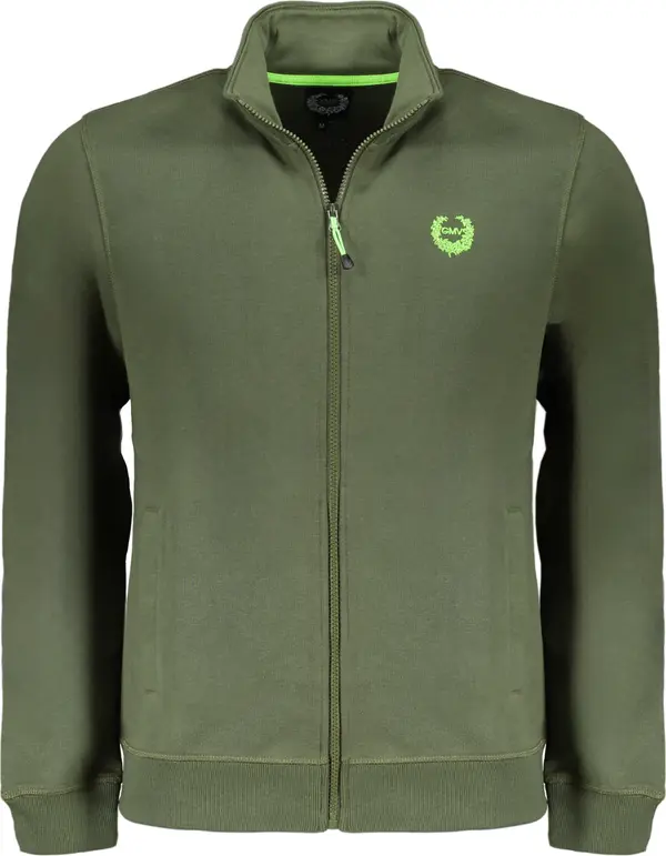 GIAN MARCO VENTURI Зелен мъжки суитшърт с цип