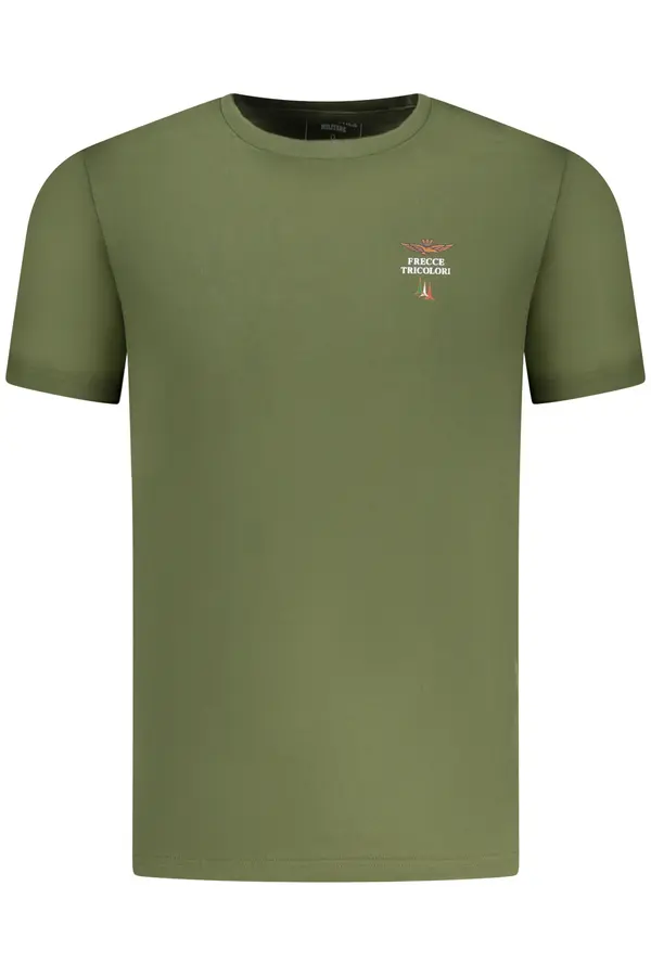 Aeronautica Militare Зелена мъжка тениска с къс ръкав