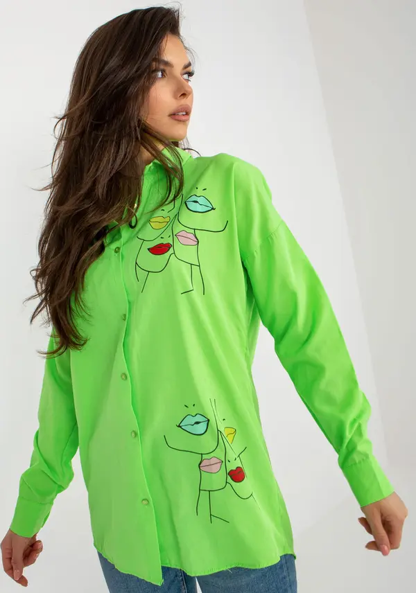Factory Price Зелена риза с щампа