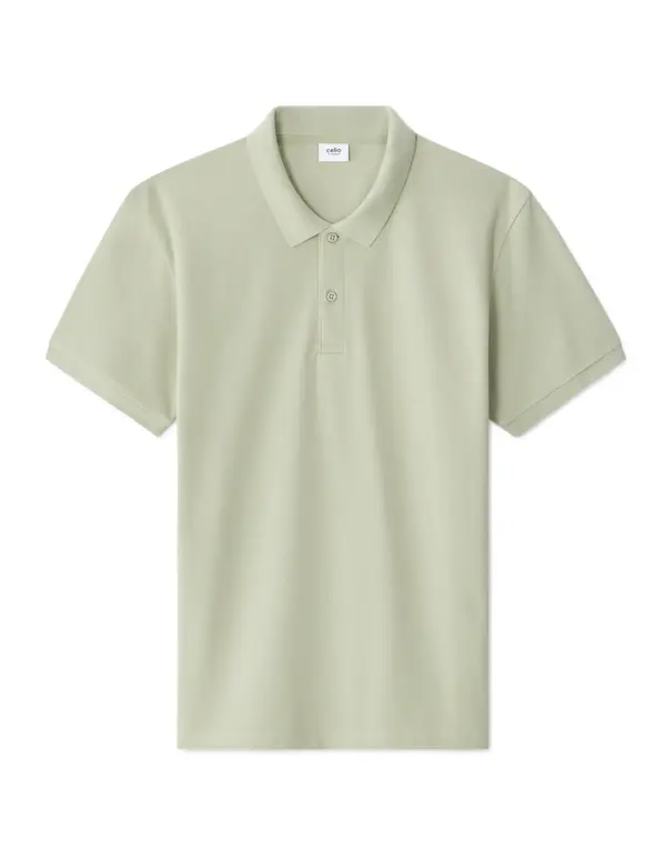Celio Зелена тениска Celio Polo Pique Teone