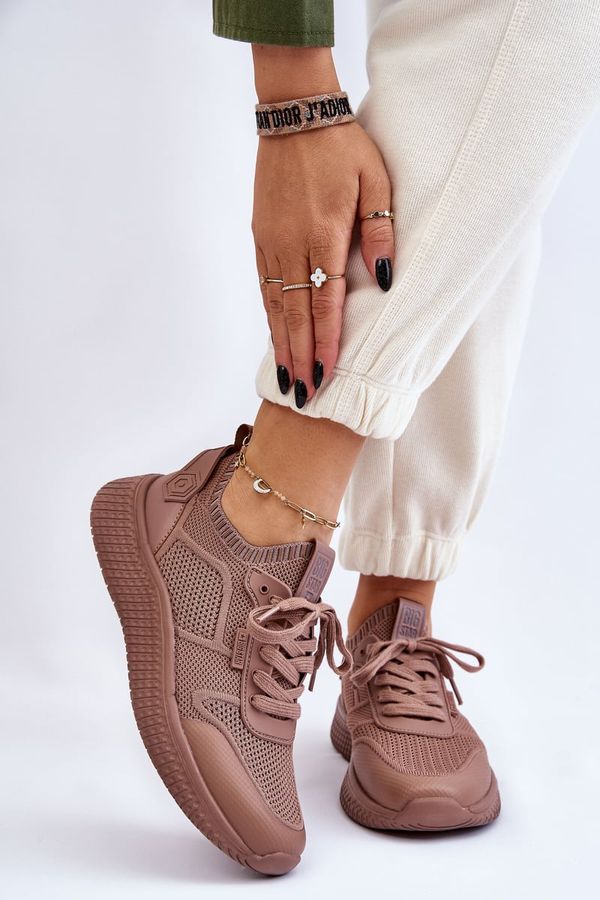 BIG STAR SHOES Жените удобни маратонки памет пяна система Big Star LL274416 светло кафяво