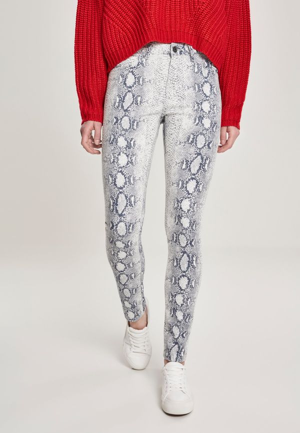 Urban Classics Жените животински участък кепър кльощава бикини почти бяла змия панталони