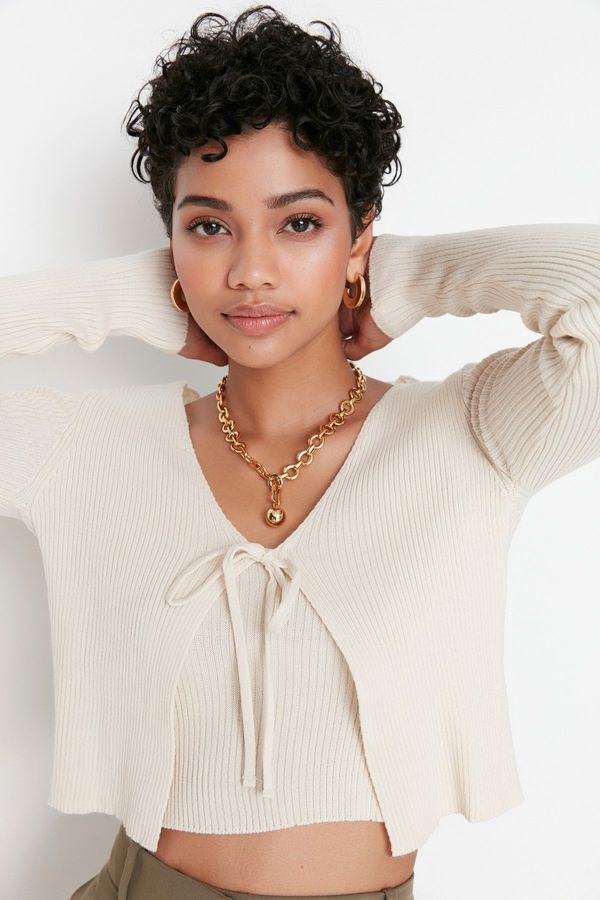 Trendyol Жилетка Trendyol - Бежова - Стандартна кройка