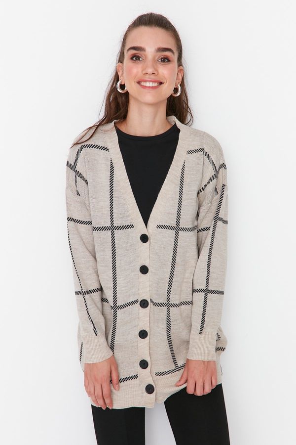 Trendyol Жилетка Trendyol - Екрю - Стандартна кройка