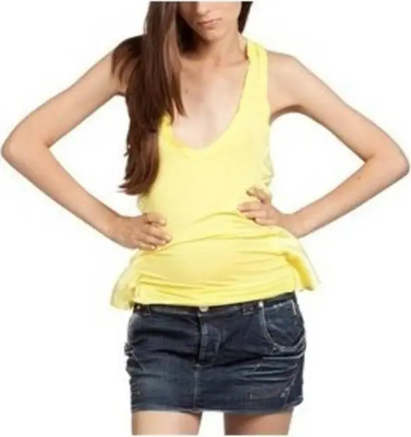 ZUELEMENTS Жълт дамски потник ZUELEMENTS