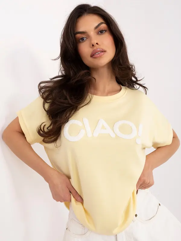 RUE PARIS Жълта блуза с къс ръкав RUE PARIS