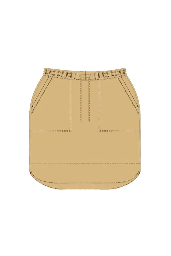 Marisse Жълта дамска пола L-SC-4021