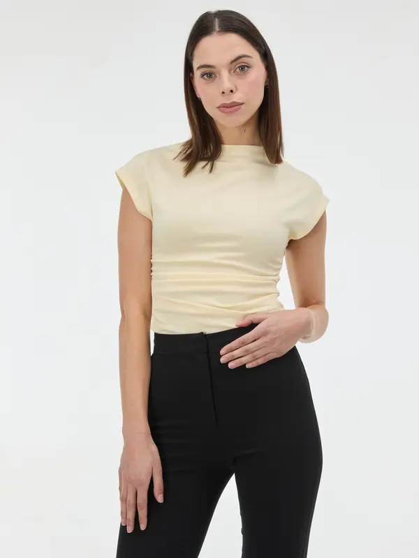Orsay Жълта дамска тениска с къс ръкав ORSAY