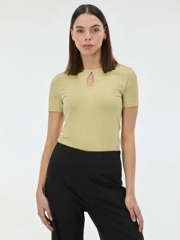 Orsay Жълта дамска тениска с къс ръкав ORSAY
