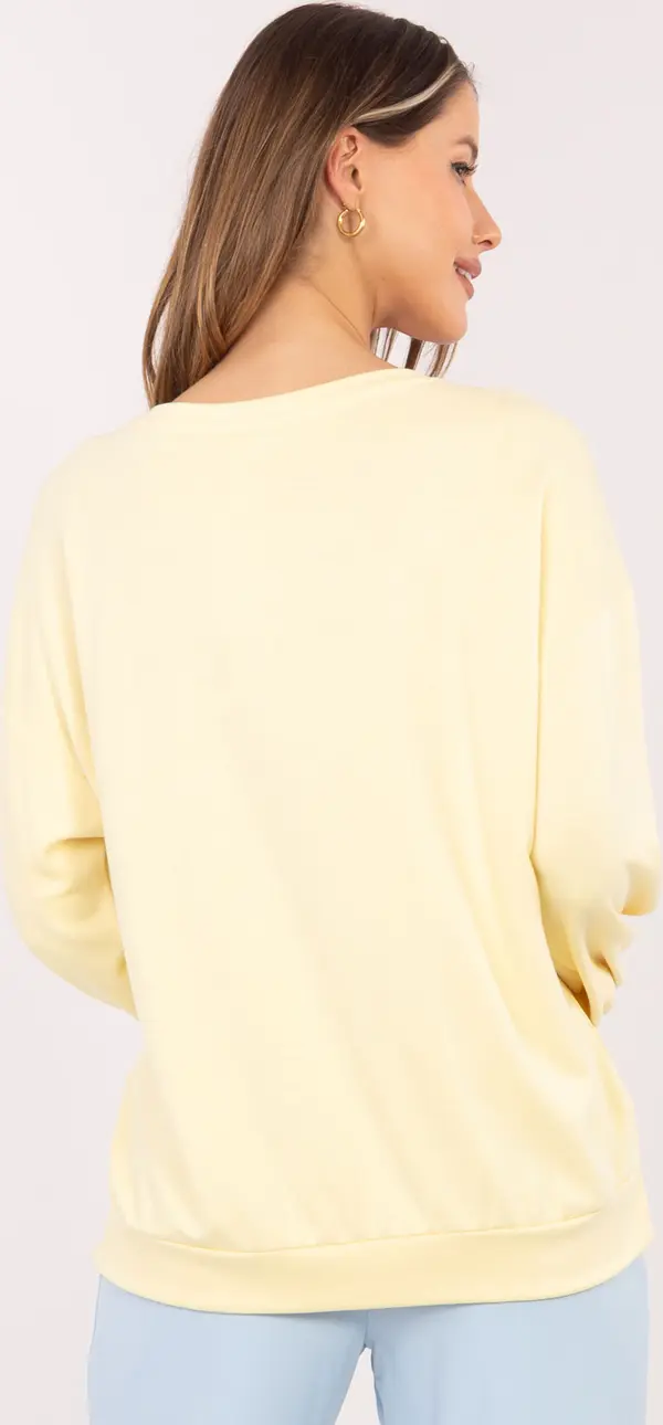 RUE PARIS Жълта овърсайз блуза от вискоза