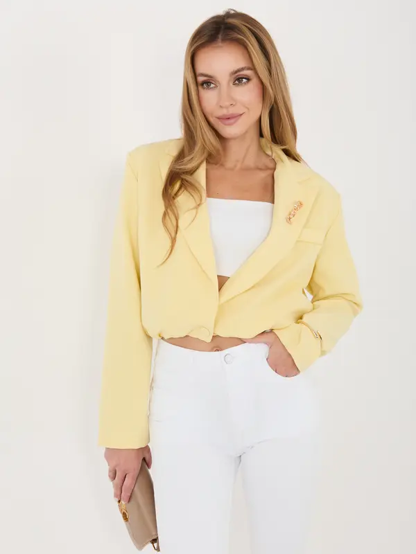 Italy Moda Жълто късо яке