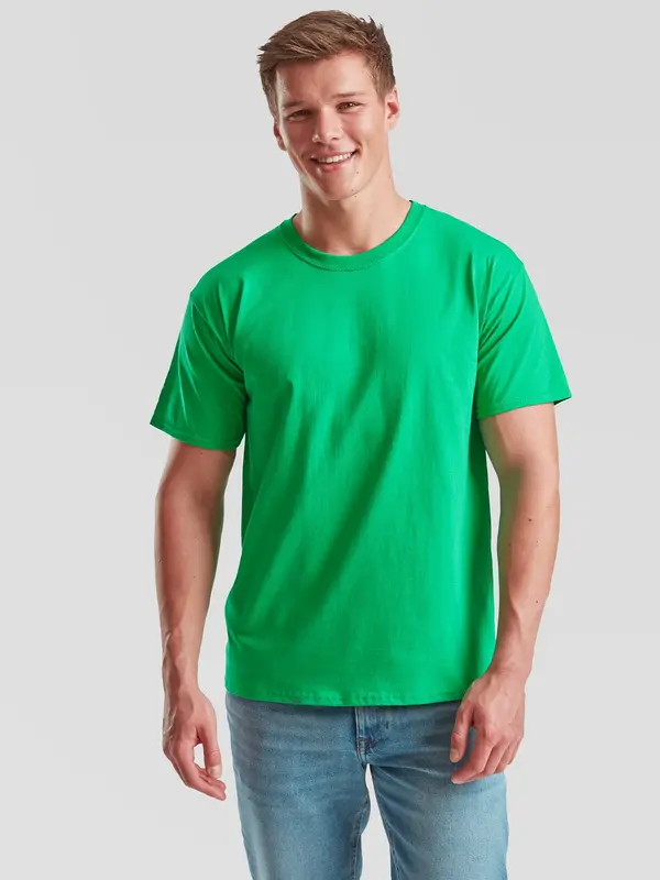 Fruit of the Loom Zielona koszulka męska Valueweight Плод на тъкачния стан