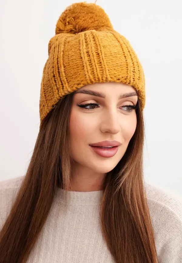 Kesi Зимна шапка Kesi Idalia K284 горчица