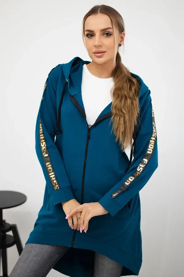 Kesi Zip-up hoodie at the back maritime