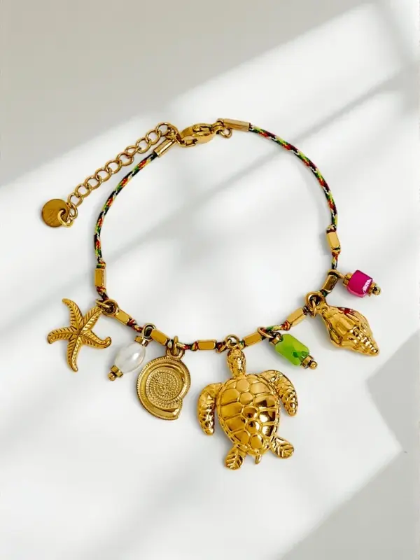 Resti Златна гривна Aphrodite Maretta с морски висулки