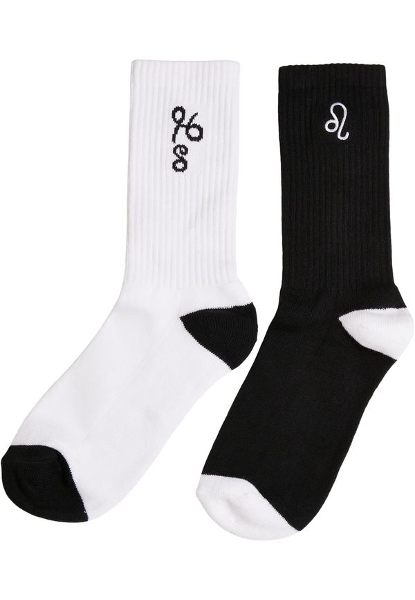 MT Accessoires Zodiac Socks 2-Pack black/white leo