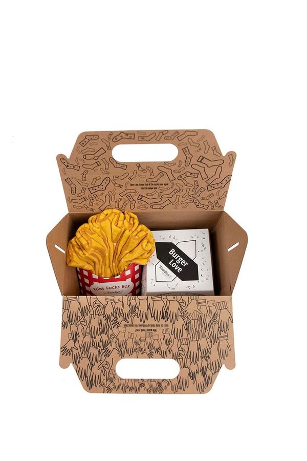 ZOOKSY/RAINBOW SOCKS ZOOKSY/RAINBOW SOCKS Чорапи Rainbow, бургер за вкъщи, 4 чифта