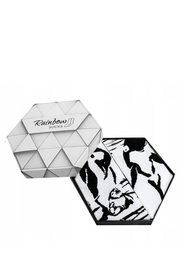ZOOKSY/RAINBOW SOCKS ZOOKSY/RAINBOW SOCKS Чорапи Rainbow с животински мотиви Orca Penguin черно и бяло 2 чифта