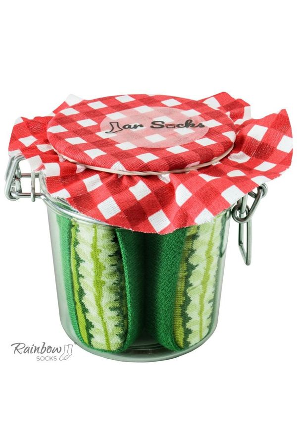 ZOOKSY/RAINBOW SOCKS ZOOKSY/RAINBOW SOCKS Rainbow Чорапи Зеленчуци В Буркан Краставици 2 Чифта