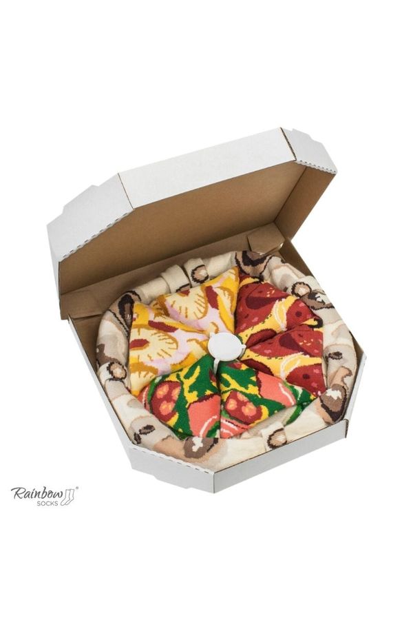 ZOOKSY/RAINBOW SOCKS ZOOKSY/RAINBOW SOCKS Rainbow Socks Pizza 4 чифта хавайски пеперони италиански