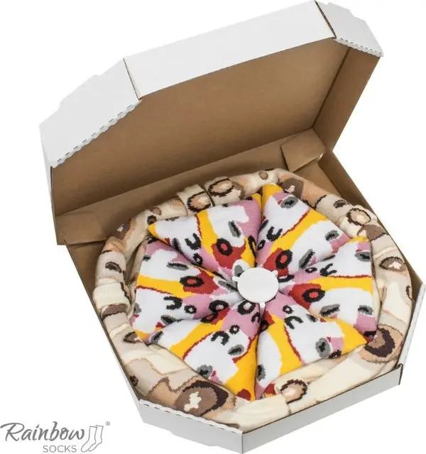 ZOOKSY/RAINBOW SOCKS ZOOKSY/RAINBOW SOCKS Rainbow Socks Pizza 4 чифта Капричиоза