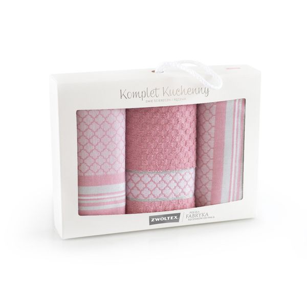 Zwoltex Zwoltex Unisex's Kitchen Towel Set Maroko Pink/Pattern