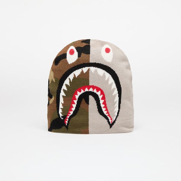 A BATHING APE A BATHING APE 1st Shark Knit Hat Gray Universal