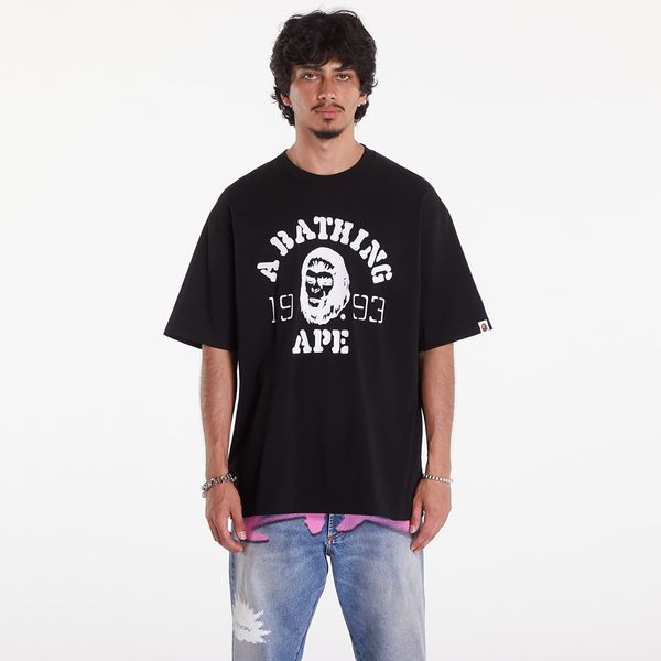 A BATHING APE A BATHING APE Og Ape Head College Relaxed Fit Tee Black