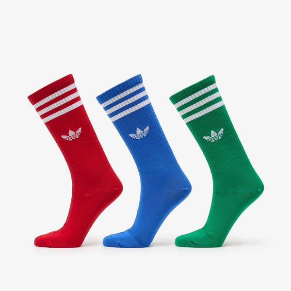 adidas Originals adidas High Crew Sock 3-Pack Blue/ Red/ Green S