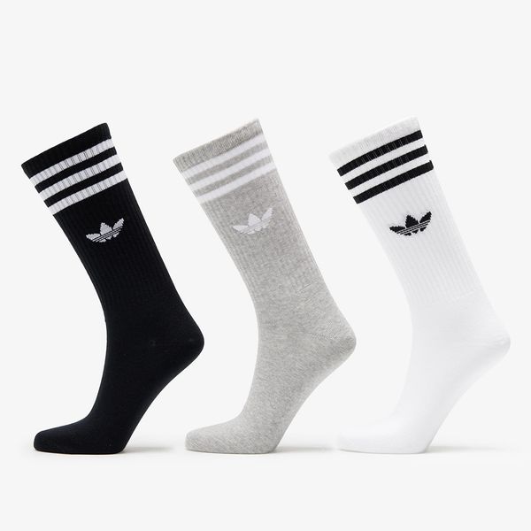 adidas Originals adidas High Crew Sock 3-Pack White/ Mgreyh/ Black XL