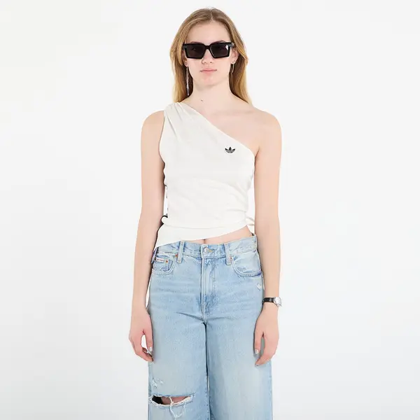 adidas Originals adidas Rouched One Shoulder Long-Sleeve Top Off White L