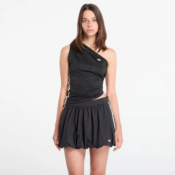 adidas Originals adidas Rouched One Shoulder Top Black/ Black L